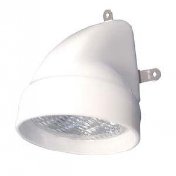 Güverte aydınlatma lambası. Gövde beyaz sert PVC, braketi paslanmaz çeliktir 12V/35W.
