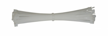 Ancor marin standart kablo kelepçesi Boy: 38,1 cm  En: 6,35 mm  Max.Tomar Ø: 102 mm  Maksimum Yük: 54 kg  Renk: Beyaz  Paket İçeriği: 25 Adet