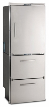 Buzdolabı/derin dondurucu. Model DW360. 12/24V DC. Paslanmaz çelik kapı ve çerçeveli.
