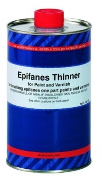 Epifanes tiner. Fırça uygulamasında tek komponentli epifanes verniklerde kullanılır.