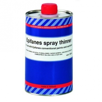 Epifanes tiner, 1 litre. Sprey uygulamasında tek komponentli epifanes verniklerle kullanılır.