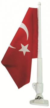 Türk Bayraklı Plastik Bayrak Direği 40 cm