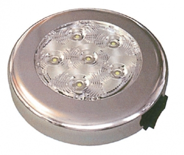 Krom Tavan Lambası 12 V Gün Işıklı Çap: 100 mm Yük.: 20 mm 6 Ledli