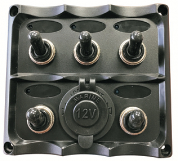 5’li Switch Panel Çakmak Soketli 95x105 mm