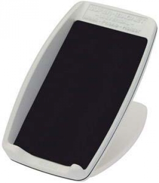 Mobil telefon tutucu, beyaz plastik. 104X59x59mm.